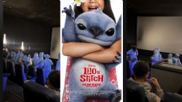 Foto que representa a Familia se vuelve viral por disfrazarse de Stitch en la premier de la nueva película Live Action | VIDEO