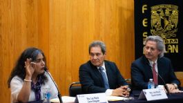 Foto que representa a Dialoga Luz María Zarza con alumnos de la UNAM sobre Reforma Judicial
