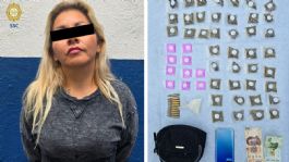 Foto que representa a SSC detiene a Elizabeth Alfaro González, "La Ticho", dedicada a la distribución de droga en la colonia Morelos