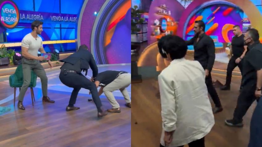 Invitado a VLA se pelea a golpes EN VIVO, productora lo corre del foro: "¡Fuera de aquí!" | VIDEO