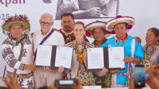 Claudia Sheinbaum restituye casi 6 mil hectáreas al pueblo wixárika en Nayarit
