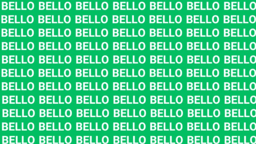 Sólo un verdadero genio puede encontrar la palabra 'VELLO' en menos de 5 segundos