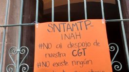 Foto que representa a Protestan sindicalizados del INAH en San Luis Potosí