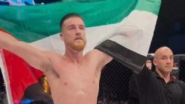 Foto que representa a Al grito de “Libertad para Palestina”, peleador irlandés somete a rival israelí VIDEO