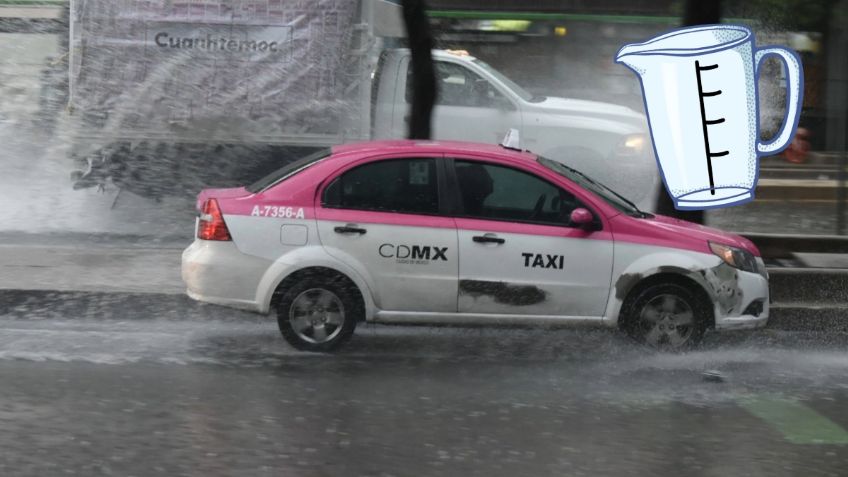 Estos son los millones de litros de agua de lluvia que cayeron ayer sobre la CDMX