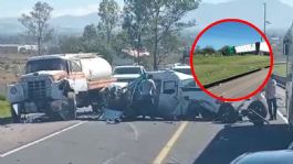 Foto que representa a Fuerte accidente en la México-Tuxpan: tráiler impacta a camioneta y deja 3 heridos | IMÁGENES FUERTES