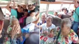 Foto que representa a Predicador es agredido por una mujer mayor durante sermón en transporte público | VIDEO